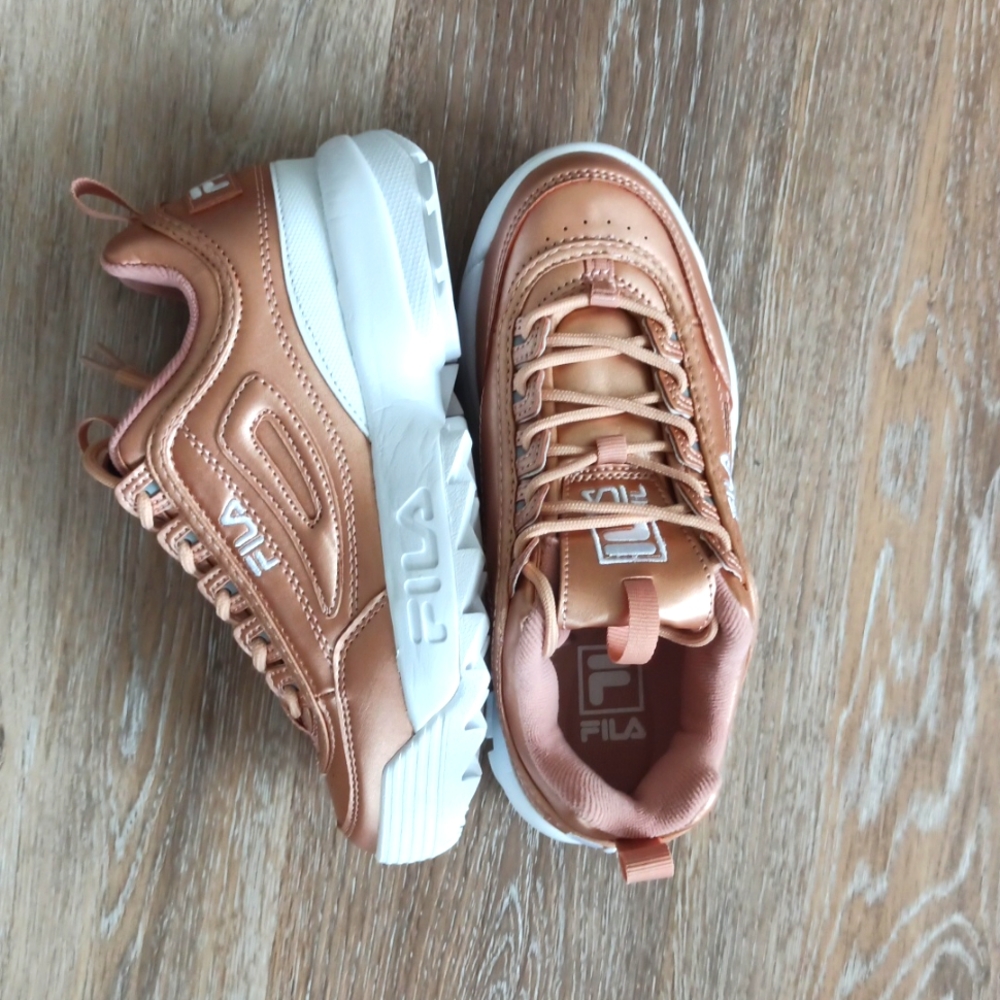 Rose Gold Fila Disruptor